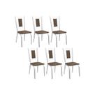 Cadeira Sala de Jantar Florença 2C005 Aço Kit 6 Uni Cromado/Marrom 21 - Kappesberg Cadeira Sala de Jantar Florença 2C005 Aço Kit 6 Uni Cromado/Marrom 21 - Kappesberg