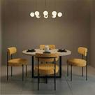 Cadeira Sala de Jantar Margara Kit 4 em Aço Preto Napoli Hidrorepelente D03