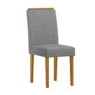 Cadeira Sala Jantar Amanda Kit 2 Ype/Bouclé Cinza