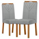 Cadeira Sala Jantar Anitta Kit 2 Ype/Linho Cinza Claro Cadeira Sala Jantar Anitta Kit 2 Ype/Linho Cinza Claro