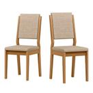 Cadeira Sala Jantar Carol Kit 2 Ype/Linho Areia