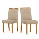 Cadeira Sala Jantar Lectus Kit 2 Ype/Linho Areia