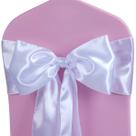 Cadeira Sashes Babenest Satin 50 peças para banquete de casamento branca