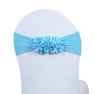 Cadeira Sashes Lake Blue com laço floral, decoração de casamento x10