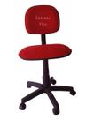 Cadeira secretaria com regulagem de altura suede vermelho