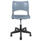 Cadeira secretaria giratoria plastica iso Turim com regulagem de altura cinza Cadeira secretaria giratoria plastica iso Turim com regulagem de altura cinza