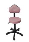 Cadeira secretaria mocho verona estética - para dentista,manicure, tatuador, corano rosa bebe