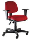 Cadeira Secretária para Escritório Linha Confort Vermelho
