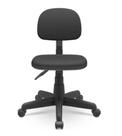 Cadeira Secretaria Plus Operativa Slim Couro Preto Plaxmetal Cadeira Secretaria Plus Operativa Slim Couro Preto Plaxmetal