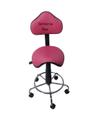 Cadeira sela estetica - regulagem de altura a gás - para dentista, manicure, tatuador, estrela cromada corano pink