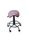 Cadeira sela estética s/ encosto c/ regulagem de altura , dentista, tatuador, manicure - base de ferro corano rosa claro Cadeira sela estética s/ encosto c/ regulagem de altura , dentista, tatuador, manicure - base de ferro corano rosa claro