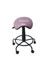 Cadeira sela estética s/ encosto c/ regulagem de altura , dentista, tatuador, manicure - base de ferro corano rosa claro Cadeira sela estética s/ encosto c/ regulagem de altura , dentista, tatuador, manicure - base de ferro corano rosa claro