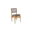 Cadeira Stela com Tela Sala de Jantar Premium Cinza/Chumbo