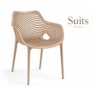 Cadeira Suits Preta Design Moderno Cozinha Sala Jantar Varanda Jardim