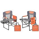 Cadeira SUNNYFEEL de acampamento de grandes dimensões dobrável com mesa lateral Cadeira SUNNYFEEL de acampamento de grandes dimensões dobrável com mesa lateral