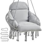 Cadeira Suspensa SONGMICS Dove Grey UGDC042G11 com Almofada - Suporta até 120kg