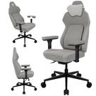 Cadeira ThunderX3 Cinza Claro Para Escritório Modelo Gamer Ergonômica Alto Conforto Suporta Até 125Kg Apoio Para Cabeça e Braço Com Almofadas