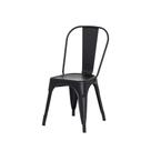 Cadeira Tolix Iron Design Preto Fosco Aço Industrial Sala Cozinha Jantar Bar