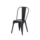 Cadeira Tolix Iron Preto Fosco Aço Industrial Bar