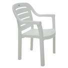 Cadeira Tramontina Miami Branco com Braços Encosto Horizontal em Polipropileno Cadeira Tramontina Miami Branco com Braços Encosto Horizontal em Polipropileno