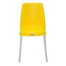 Cadeira Tramontina Vanda Summa Em Polipropileno Amarelo Com Pernas De Aluminio