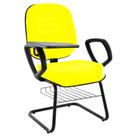 Cadeira Universitária com prancheta Linha Blenda Amarelo Cadeira Universitária com prancheta Linha Blenda Amarelo