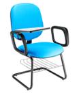 Cadeira Universitária com prancheta para Escolas Linha Uno Azul