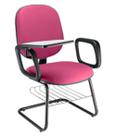 Cadeira Universitária com prancheta para Escolas Linha Uno Rosa