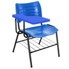Cadeira Universitária com Prancheta Plástica cor Azul