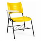 Cadeira Universitária Plástica Prancheta MDF - COR AMARELO - MRPLAST - 34010 Cadeira Universitária Plástica Prancheta MDF - COR AMARELO - MRPLAST - 34010