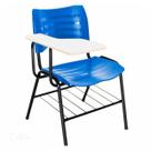 Cadeira Universitária Plástica Prancheta MDF Cor Azul Masticmol Cadeira Universitária Plástica Prancheta MDF Cor Azul Masticmol