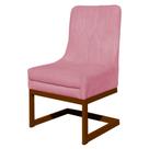 Cadeira Valentina Para Cozinha Base Cobre Suede Rosa - Belliv Decor