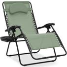 Cadeira Zero Gravity Best Choice Products de tamanho grande com bandeja