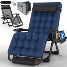 Cadeira Zero Gravity YOMIFUN Oversized XXL 33 polegadas com máximo de 500 libras