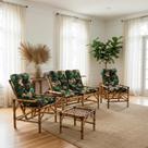 cadeiras de bambu conjunto completo móveis sofá poltronas