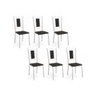Cadeiras de Cozinha Florença C005 Kit 6 Un Cromada - Assento Preto 110 - Kappesberg Cadeiras de Cozinha Florença C005 Kit 6 Un Cromada - Assento Preto 110 - Kappesberg