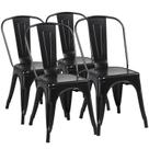 Cadeiras de jantar de metal Yaheetech, conjunto de 4 para uso interno/externo
