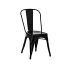 Cadeiras Design Tolix Iron Industrial Aço Carbono Preta