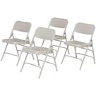 Cadeiras dobráveis de aço National Public Seating 300 Series Set 4