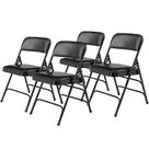 Cadeiras dobráveis National Public Seating Série 1300, conjunto de 4