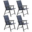 Cadeiras dobráveis para área externa Yaheetech, conjunto com 4, azul-marinho Cadeiras dobráveis para área externa Yaheetech, conjunto com 4, azul-marinho