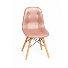 Cadeiras Eames Botonê Estofada Base de Madeira
