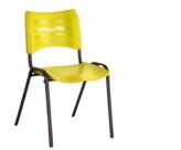 cadeiras iso fixa desmontável empilhavel - recepção - sala de espera - cor amarelo