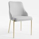 Cadeiras jantar Aurora Pés Metal Dourado Assento Reforçado