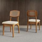 Cadeiras Kit 2 Cadeiras 100% Mdf Cj Ca40 Freijó/Tweed Liso Claro - Dalla Costa