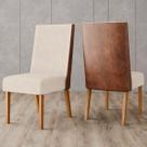Cadeiras Kit 2 Cadeiras Anne Nature/Courano/Linho - Henn