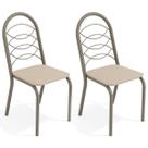 Cadeiras Kit 2 Cadeiras Holanda Nickel Nude - Kappesberg