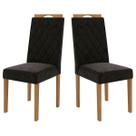 Cadeiras Kit 2 Cadeiras Veludo Preto Cad152ea - Kappesberg