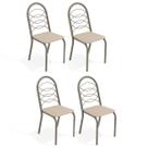 Cadeiras Kit 4 Cadeiras Holanda Nickel Nude - Kappesberg