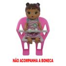 Cadeirinha Boneca Baby P/ Bicicleta Infantil Alive Rosa Bco